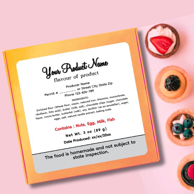 Minnesota Hütte Lebensmittelrecht Etikett Zuhause  Quadratischer Aufkleber (Von Creator hochgeladen)