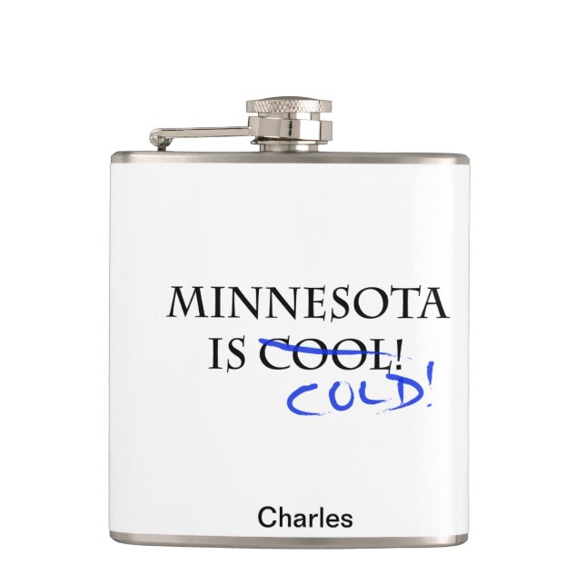 Minnesota ist Cool Flachmann (Vorderseite)