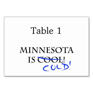 Minnesota ist Cool Tischnummer