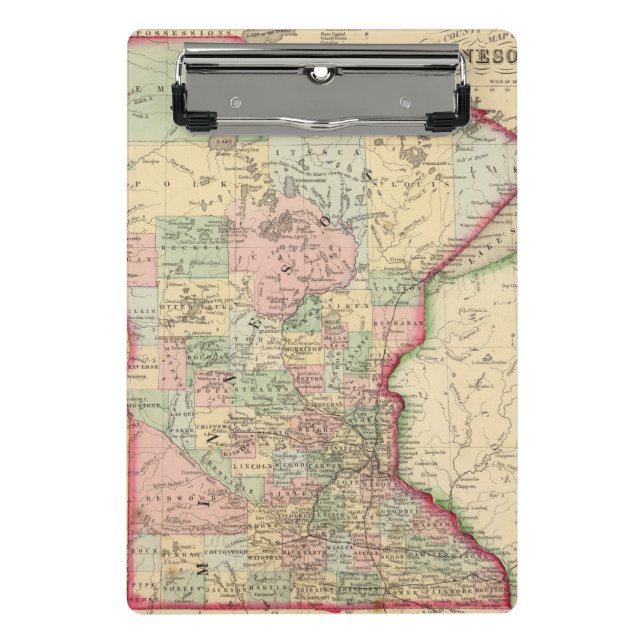 Minnesota-Karte durch Mitchell Mini Klemmbrett (Vorderseite)