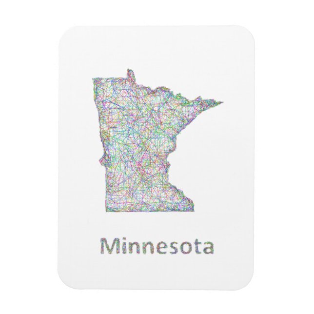 Minnesota-Karte Magnet (Vertikal)
