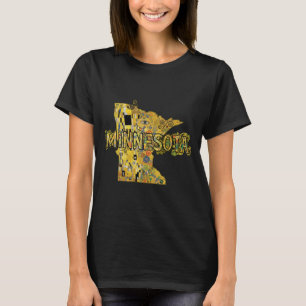 Minnesota Karte und Text T-Shirt