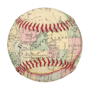 Minnesota Karte von Mitchell Baseball