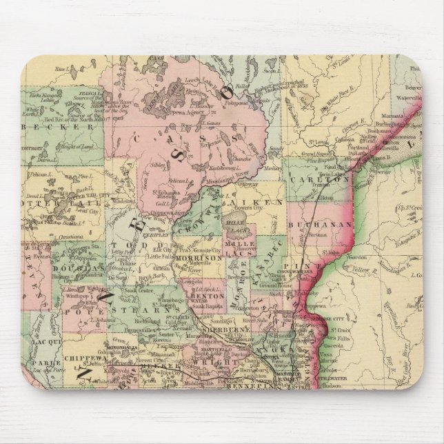 Minnesota Karte von Mitchell Mousepad (Vorne)