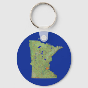 Minnesota-Karten-Schlüsselanhänger Schlüsselanhänger