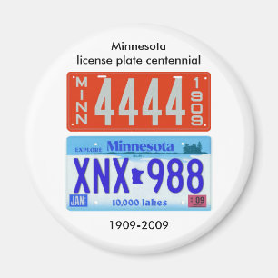 Minnesota-Kfz-Kennzeichen Centennial Magnet