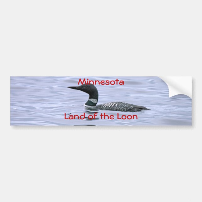 Minnesota-Land des Loon Autoaufkleber (Vorne)
