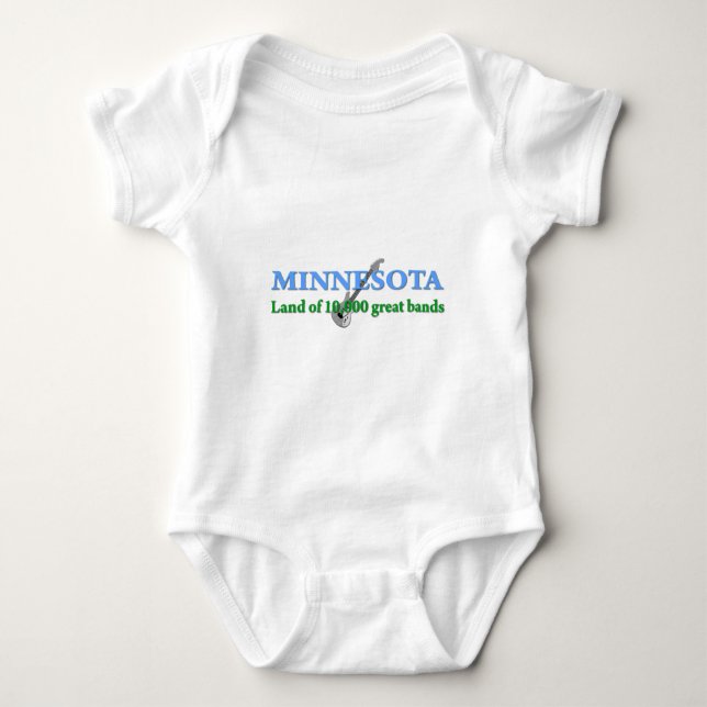 Minnesota - Land mit 10 000 Bands Baby Strampler (Vorderseite)