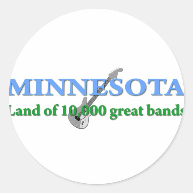 Minnesota - Land mit 10 000 Bands Runder Aufkleber (Vorderseite)