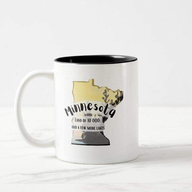 Minnesota, Land von 10.000 Seen... | Zweifarbige Tasse (Links)