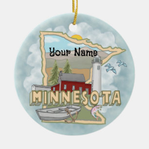 Minnesota Leuchtturm-Ornament Keramik Ornament