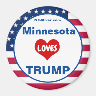 Minnesota LIEBEN TRUMP Patriotischer Kühlschrank Magnet