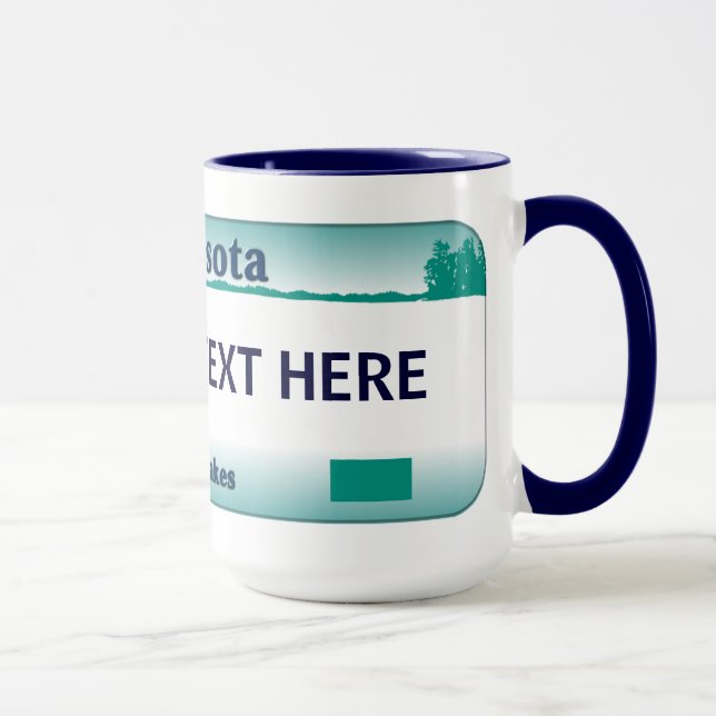 Minnesota-Lizenz-Platten-Tasse Tasse (Rechts)