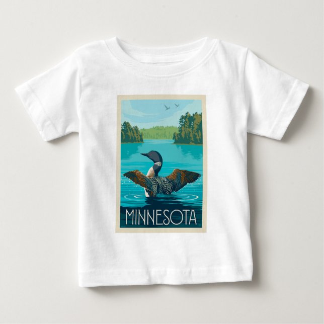 Minnesota | Loon Baby T-shirt (Vorderseite)