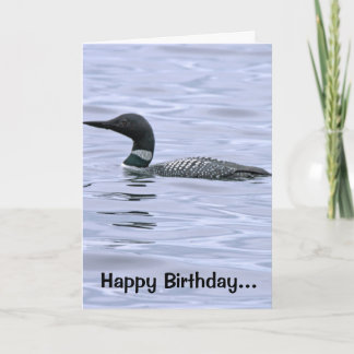 Minnesota Loon Birthday Card Karte