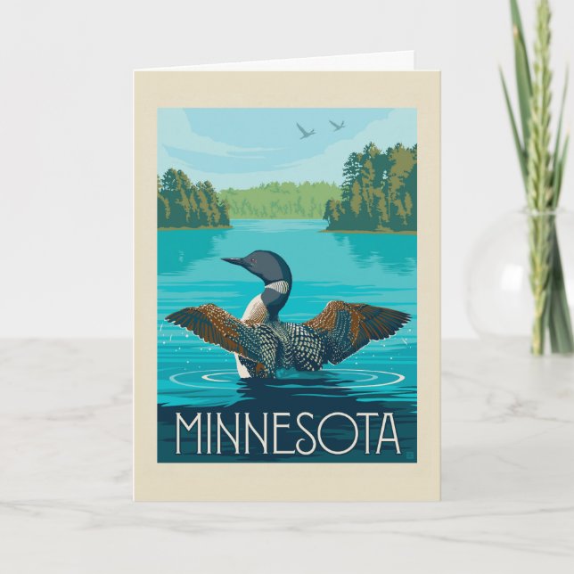 Minnesota | Loon Karte (Vorderseite)