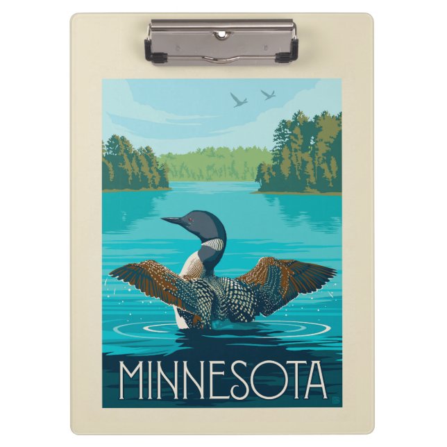 Minnesota | Loon Klemmbrett (Vorderseite)