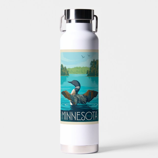 Minnesota | Loon Trinkflasche (Vorne)