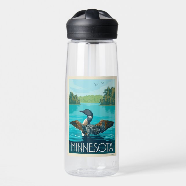 Minnesota | Loon Trinkflasche (Vorne)