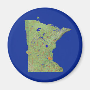 Minnesota Map Magnet