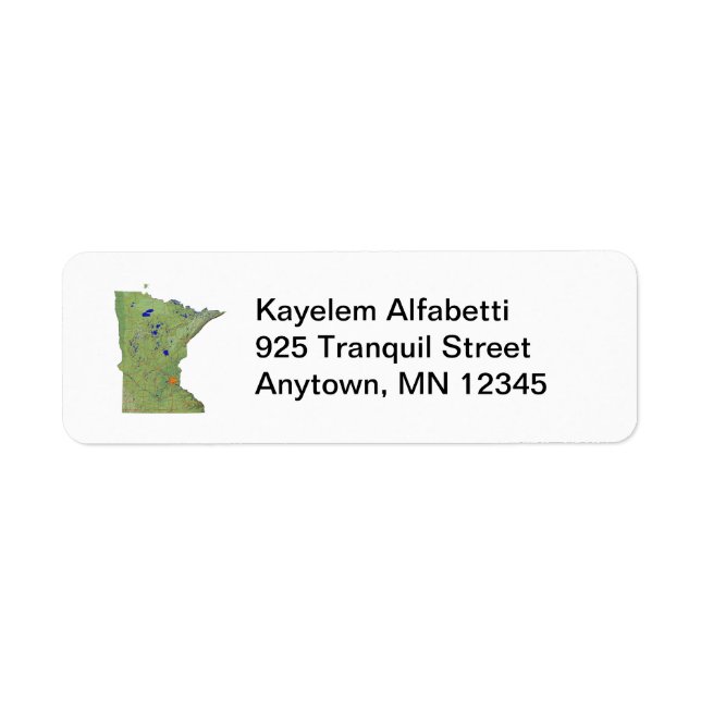 Minnesota Map Rücksendeadresse (Vorne)