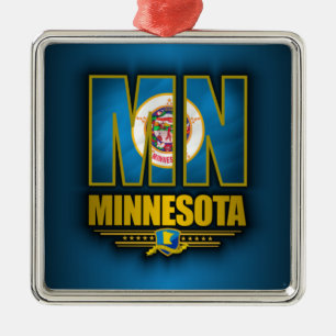 Minnesota (MN) Silbernes Ornament