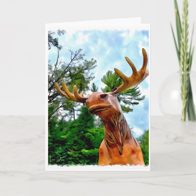 "Minnesota Moose" Grußkarte von Lisa Gezeichnet Dankeskarte (Vorderseite)