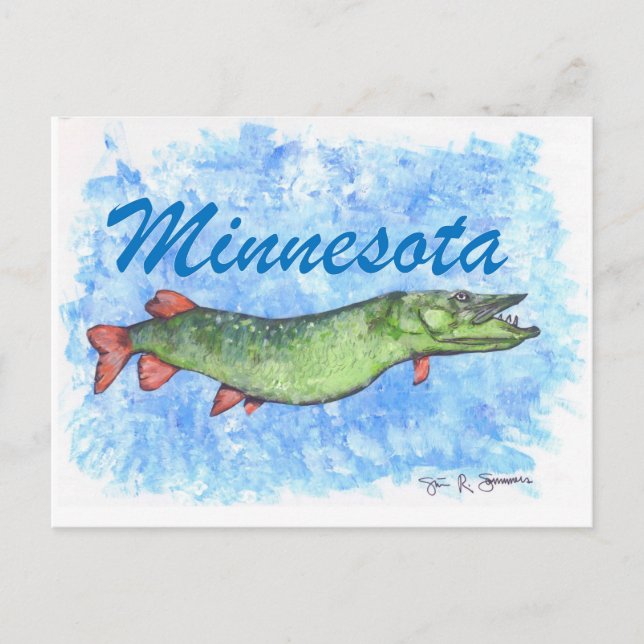 Minnesota Musky Postkarte (Vorderseite)