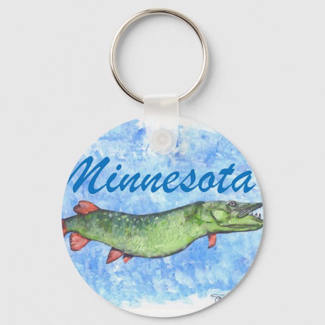 Minnesota Musky Schlüsselanhänger (Vorderseite)