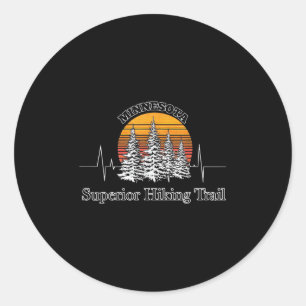 Minnesota Natur Superior Hiking Trail Herzschlag F Runder Aufkleber