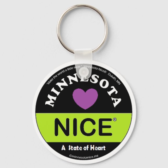 " Minnesota Nice -a Staat of Heart" Schlüsselanhän Schlüsselanhänger (Vorderseite)