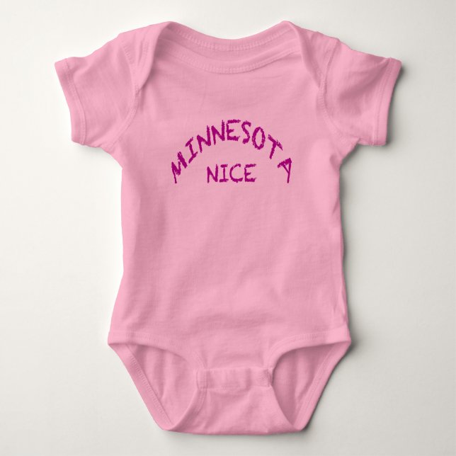 Minnesota Nice Baby Jersey Bodysuit Strampler (Vorderseite)