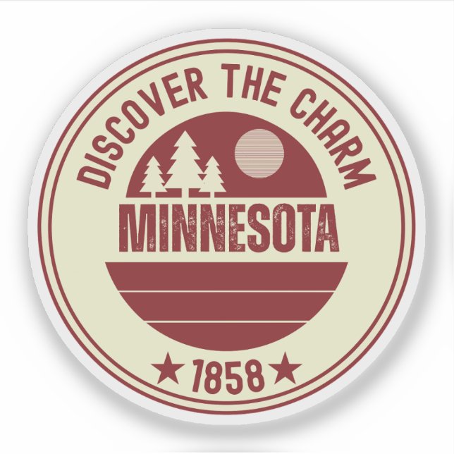 Minnesota Nice - MN Staat Geschenk Aufkleber (Vorderseite)