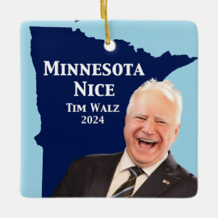 Minnesota Nice Tim Walz Keramikornament