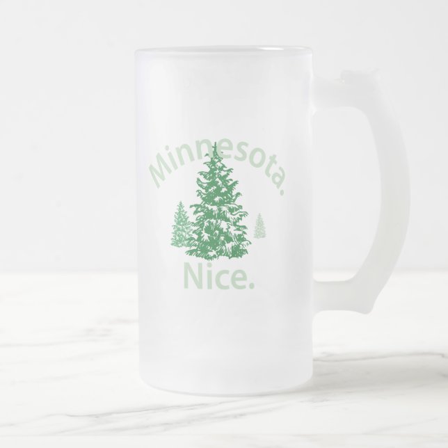 Minnesota Nice. Zeit! Mattglas Bierglas (Rechts)