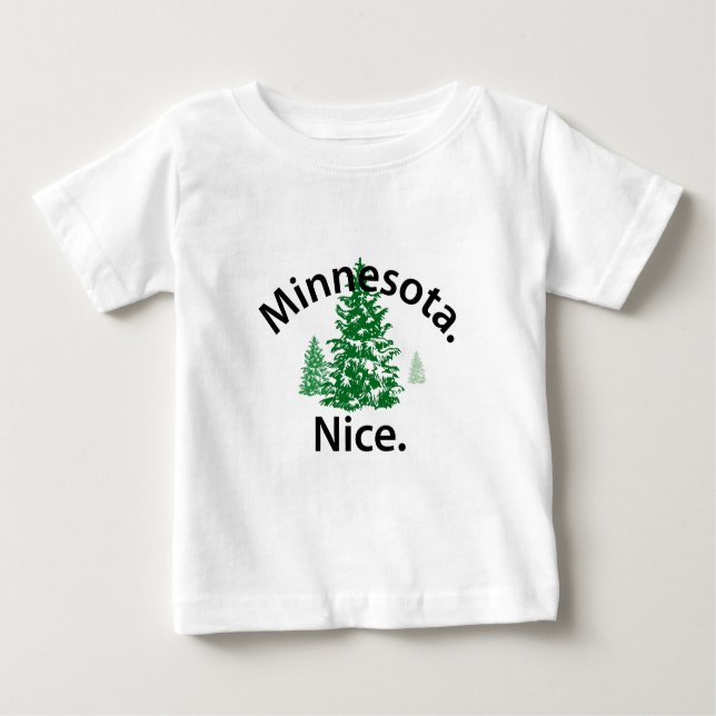 Minnesota Nice. Zeit! (schwarzer Text) Baby T-shirt (Vorderseite)