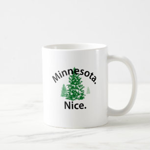 Minnesota Nice. Zeit! (schwarzer Text) Kaffeetasse
