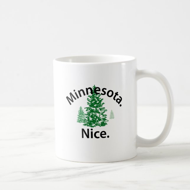 Minnesota Nice. Zeit! (schwarzer Text) Kaffeetasse (Rechts)