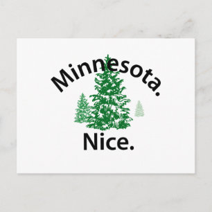 Minnesota Nice. Zeit! (schwarzer Text) Postkarte