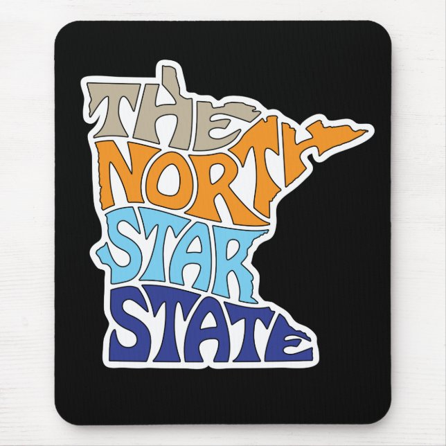 Minnesota Nickname Word Art Mousepad (Vorne)