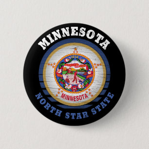 MINNESOTA NORTH STAR STAAT FLAG BUTTON