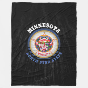 MINNESOTA NORTH STAR STAAT FLAG FLEECEDECKE