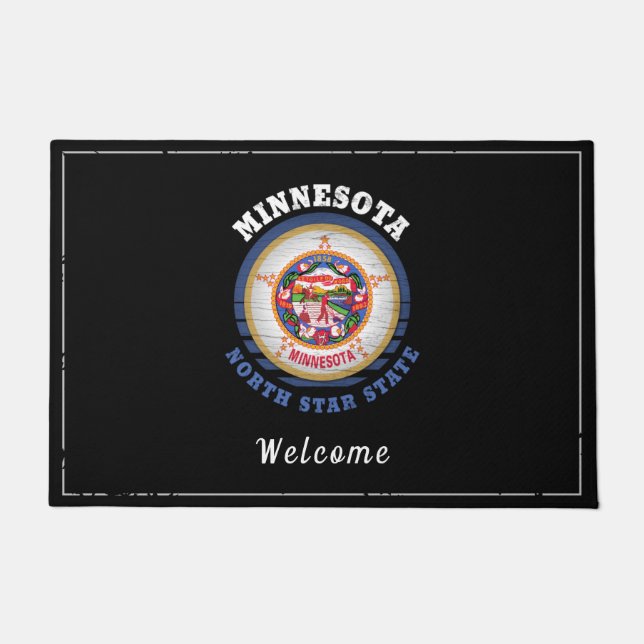 MINNESOTA NORTH STAR STAAT FLAG FUßMATTE (Vorderseite)