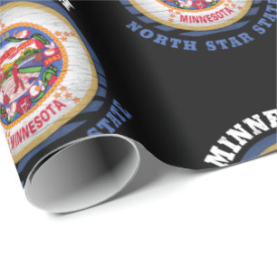 MINNESOTA NORTH STAR STAAT FLAG GESCHENKPAPIER