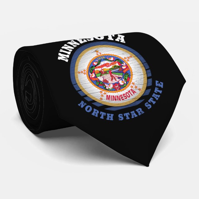 MINNESOTA NORTH STAR STAAT FLAG KRAWATTE (Gerollt)