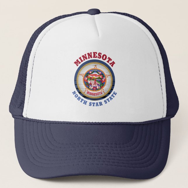 MINNESOTA NORTH STAR STATE FLAG TRUCKER HAT TRUCKERKAPPE (Vorderseite)