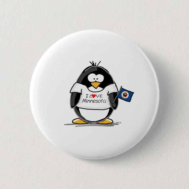 Minnesota-Pinguin Button (Vorderseite)