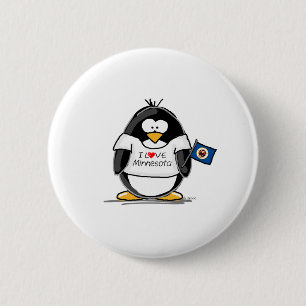 Minnesota-Pinguin Button