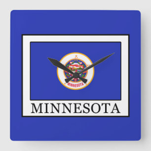 Minnesota Quadratische Wanduhr