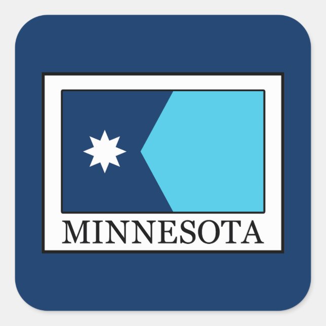 Minnesota Quadratischer Aufkleber (Vorderseite)